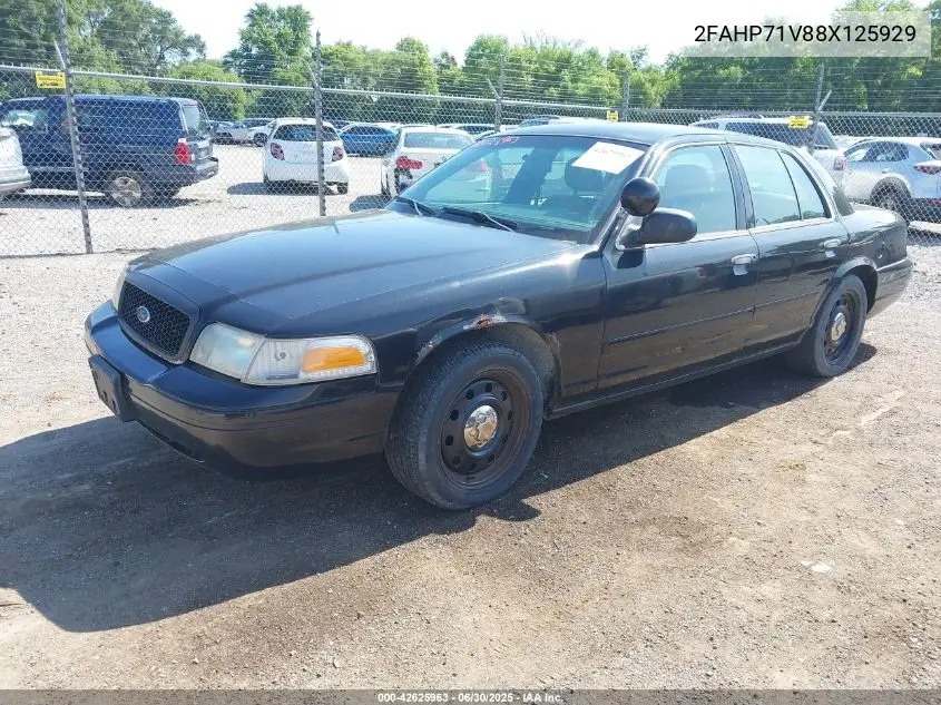 2008 Ford Crown Victoria Police/Police Interceptor VIN: 2FAHP71V88X125929 Lot: 42625963