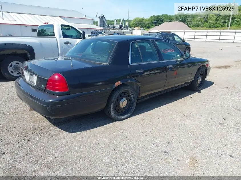 2008 Ford Crown Victoria Police/Police Interceptor VIN: 2FAHP71V88X125929 Lot: 42625963