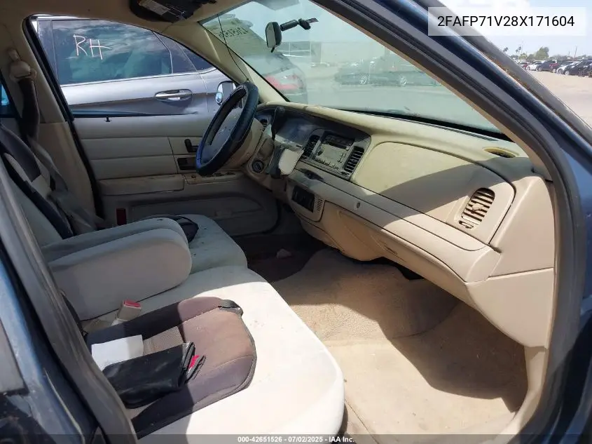 2008 Ford Crown Victoria Police/Police Interceptor VIN: 2FAFP71V28X171604 Lot: 42651526