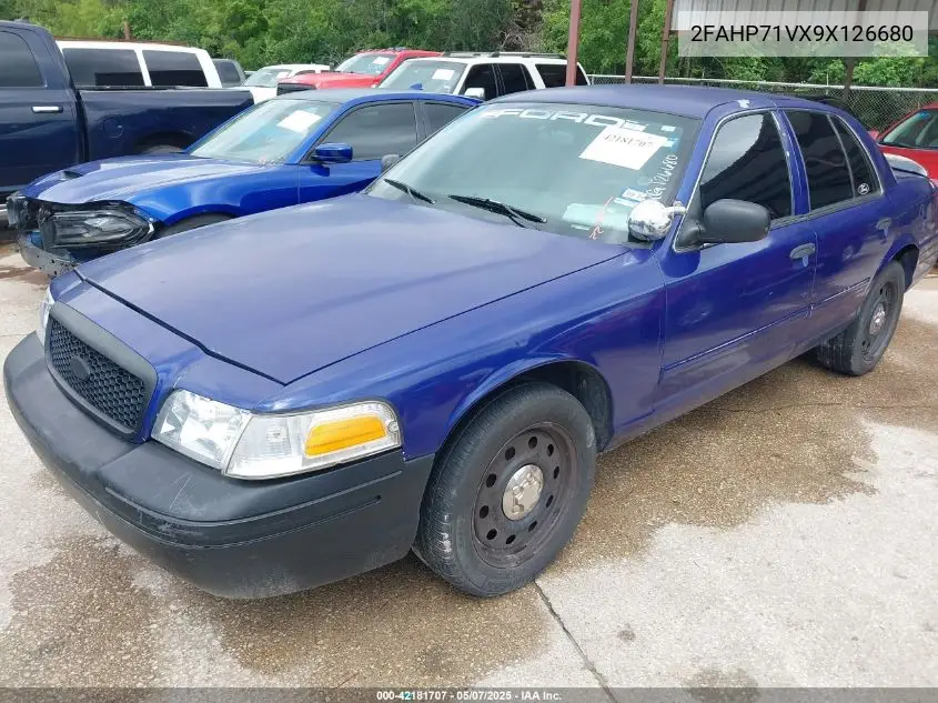 2009 Ford Crown Victoria Police/Police Interceptor VIN: 2FAHP71VX9X126680 Lot: 42181707