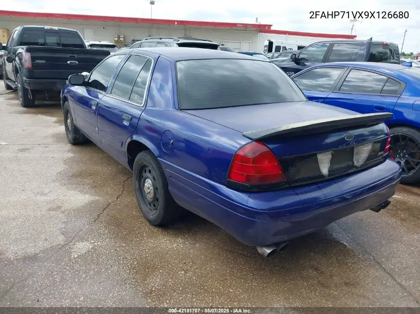 2009 Ford Crown Victoria Police/Police Interceptor VIN: 2FAHP71VX9X126680 Lot: 42181707