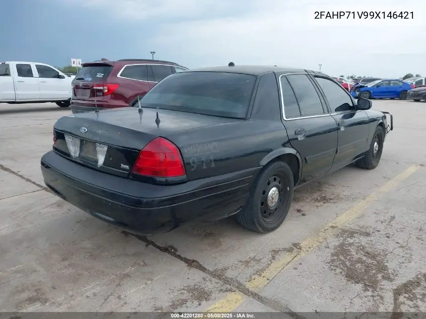 2009 Ford Crown Victoria Police/Police Interceptor VIN: 2FAHP71V99X146421 Lot: 42201280
