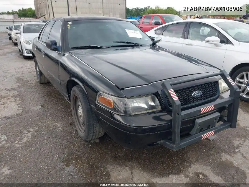2010 Ford Crown Victoria Police/Police Interceptor VIN: 2FABP7BV7AX108906 Lot: 42172533