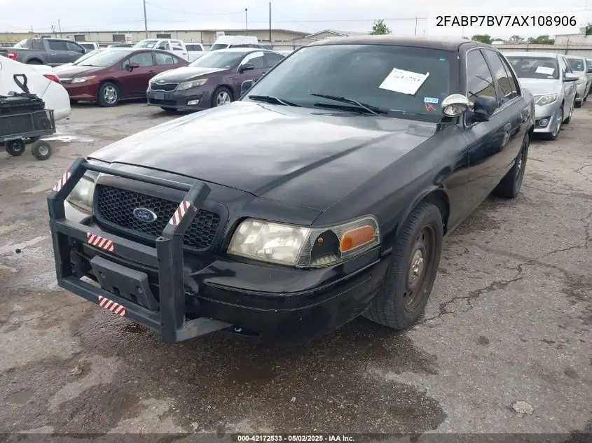 2010 Ford Crown Victoria Police/Police Interceptor VIN: 2FABP7BV7AX108906 Lot: 42172533