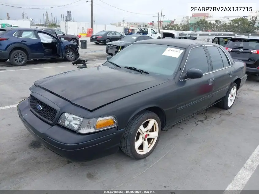 2010 Ford Crown Victoria Police/Police Interceptor VIN: 2FABP7BV2AX137715 Lot: 42185553