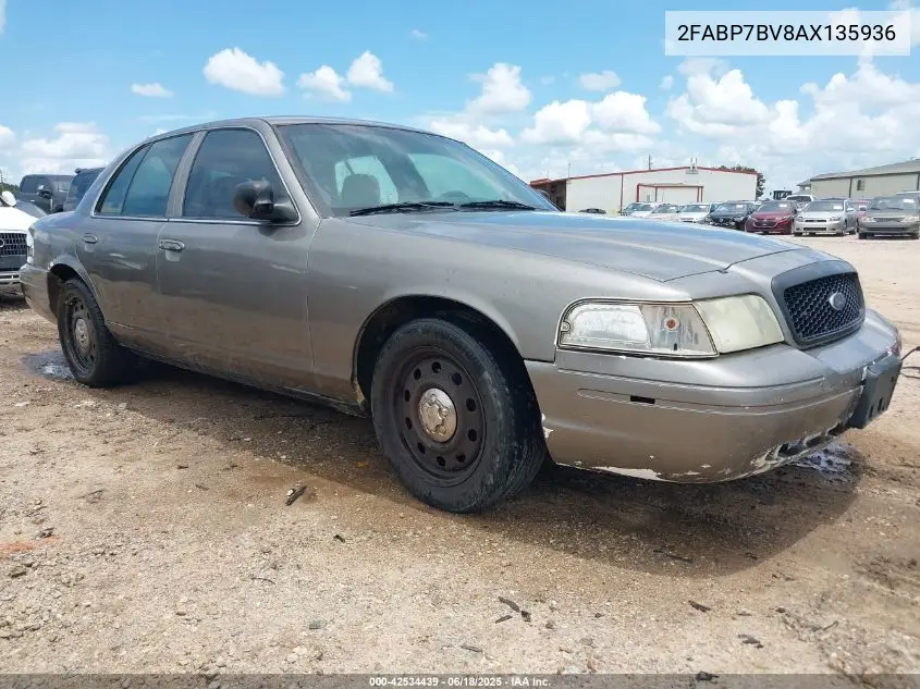 2010 Ford Crown Victoria VIN: 2FABP7BV8AX135936 Lot: 42534439