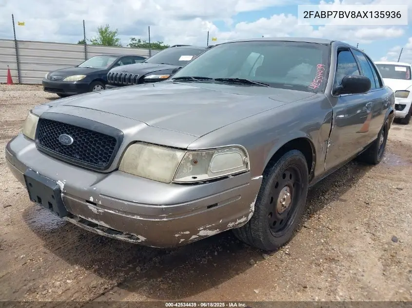 2010 Ford Crown Victoria VIN: 2FABP7BV8AX135936 Lot: 42534439