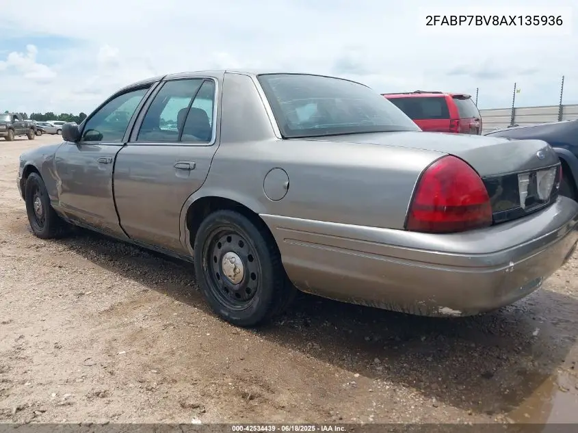 2010 Ford Crown Victoria VIN: 2FABP7BV8AX135936 Lot: 42534439