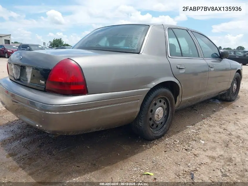2010 Ford Crown Victoria VIN: 2FABP7BV8AX135936 Lot: 42534439