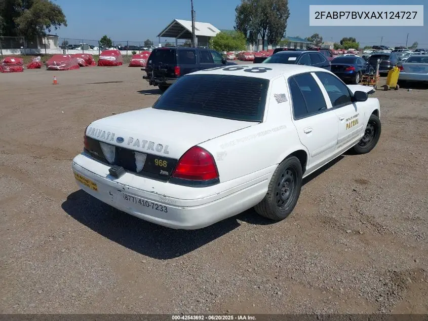 2010 Ford Crown Victoria Police Interceptor VIN: 2FABP7BVXAX124727 Lot: 42543692