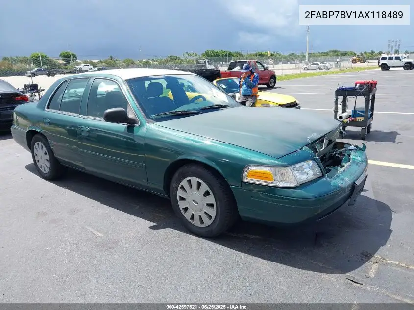 2010 Ford Crown Victoria Police/Police Interceptor VIN: 2FABP7BV1AX118489 Lot: 42597521