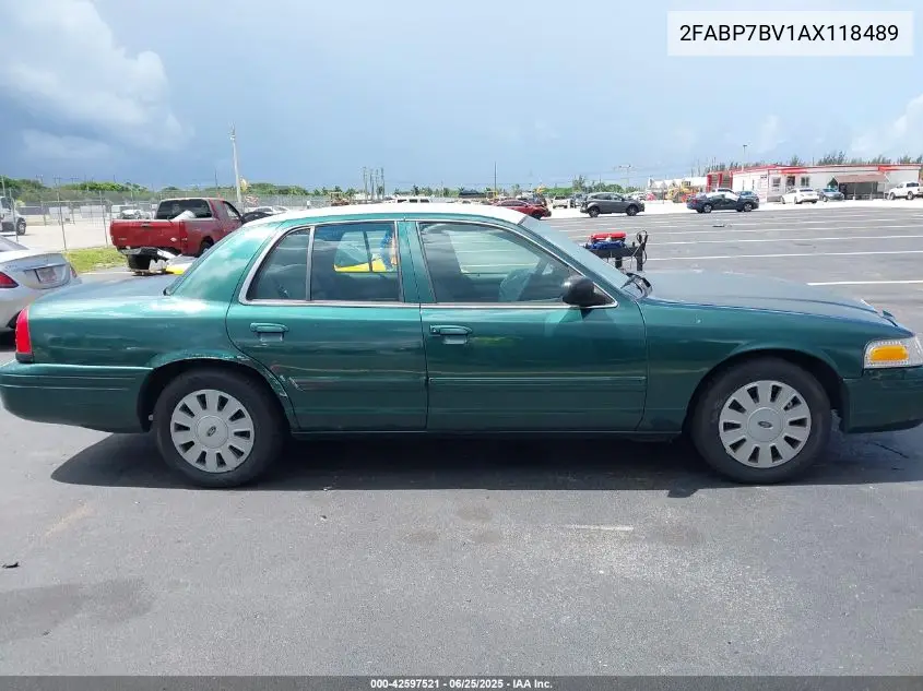 2010 Ford Crown Victoria Police/Police Interceptor VIN: 2FABP7BV1AX118489 Lot: 42597521