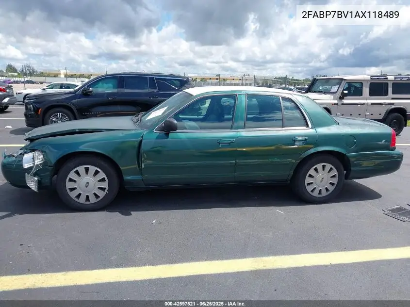 2010 Ford Crown Victoria Police/Police Interceptor VIN: 2FABP7BV1AX118489 Lot: 42597521