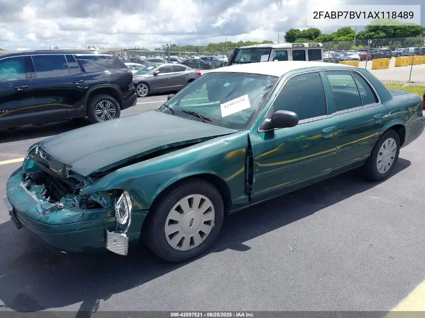 2010 Ford Crown Victoria Police/Police Interceptor VIN: 2FABP7BV1AX118489 Lot: 42597521