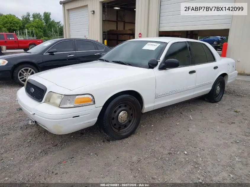 2011 Ford Crown Victoria Police Interceptor VIN: 2FABP7BV7BX142099 Lot: 42188561
