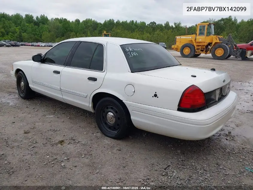 2011 Ford Crown Victoria Police Interceptor VIN: 2FABP7BV7BX142099 Lot: 42188561