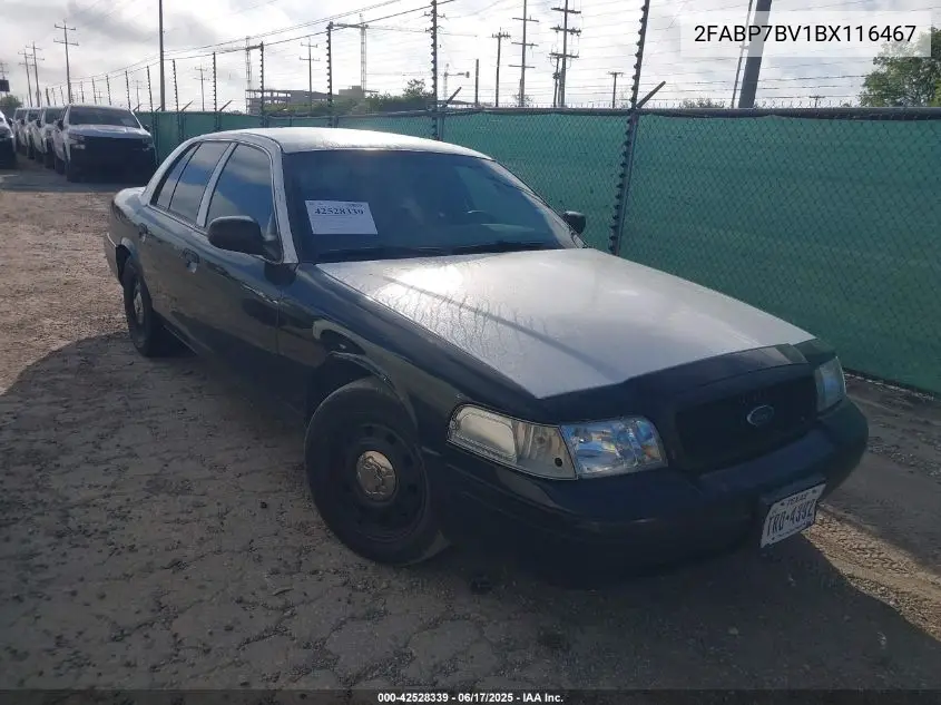 2011 Ford Crown Victoria Police Interceptor VIN: 2FABP7BV1BX116467 Lot: 42528339