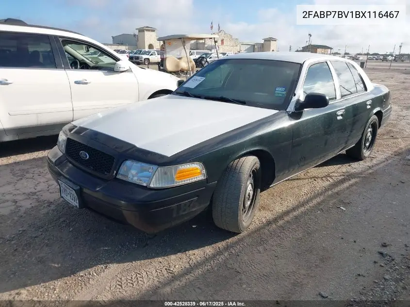 2011 Ford Crown Victoria Police Interceptor VIN: 2FABP7BV1BX116467 Lot: 42528339