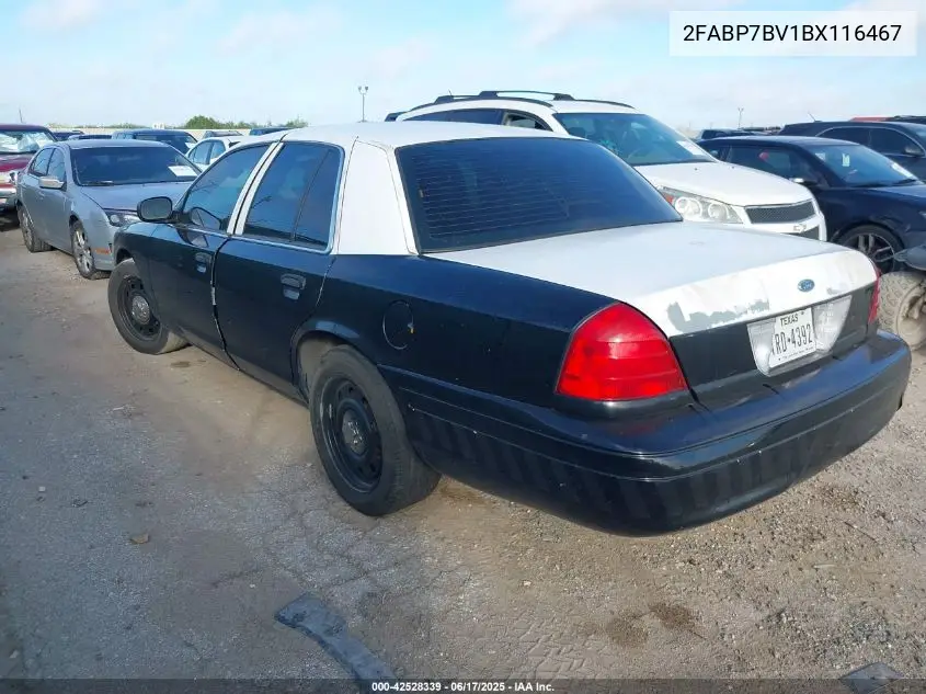 2011 Ford Crown Victoria Police Interceptor VIN: 2FABP7BV1BX116467 Lot: 42528339
