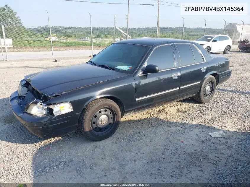 2011 Ford Crown Victoria Police VIN: 2FABP7BV4BX145364 Lot: 42573495