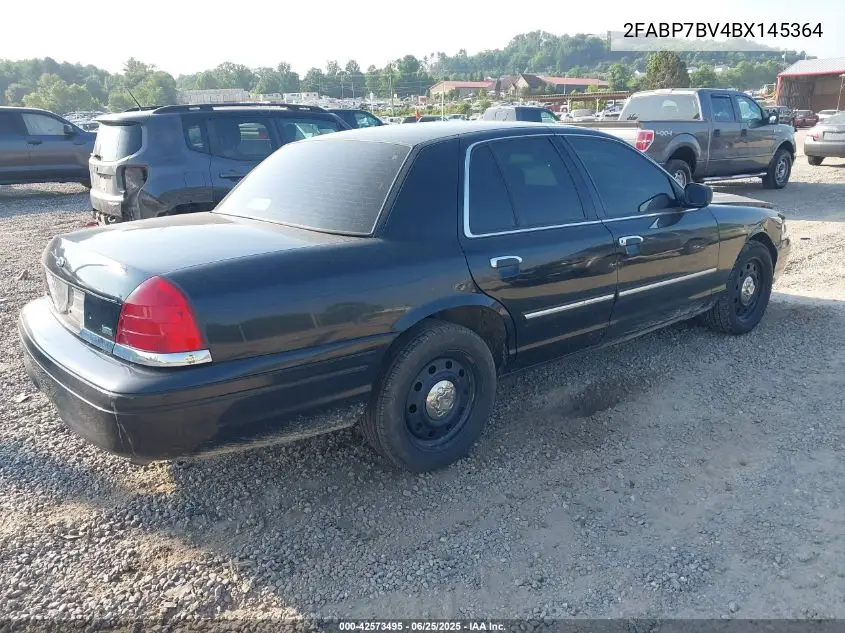 2011 Ford Crown Victoria Police VIN: 2FABP7BV4BX145364 Lot: 42573495
