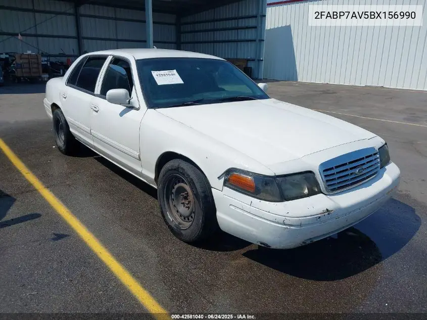 2011 Ford Crown Victoria Commercial Long Wheelbase VIN: 2FABP7AV5BX156990 Lot: 42581040