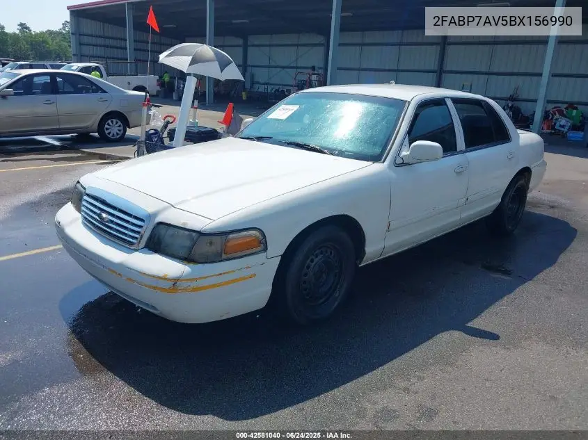 2011 Ford Crown Victoria Commercial Long Wheelbase VIN: 2FABP7AV5BX156990 Lot: 42581040