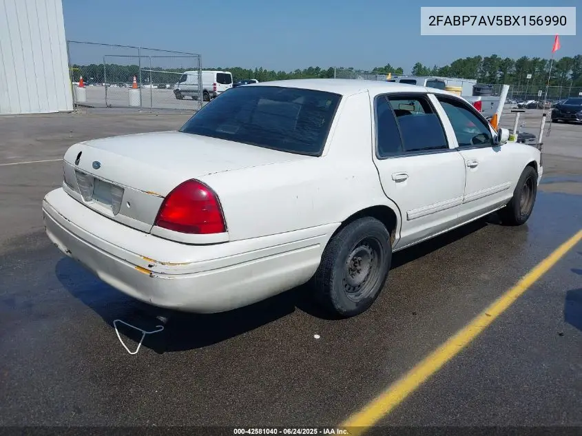 2011 Ford Crown Victoria Commercial Long Wheelbase VIN: 2FABP7AV5BX156990 Lot: 42581040