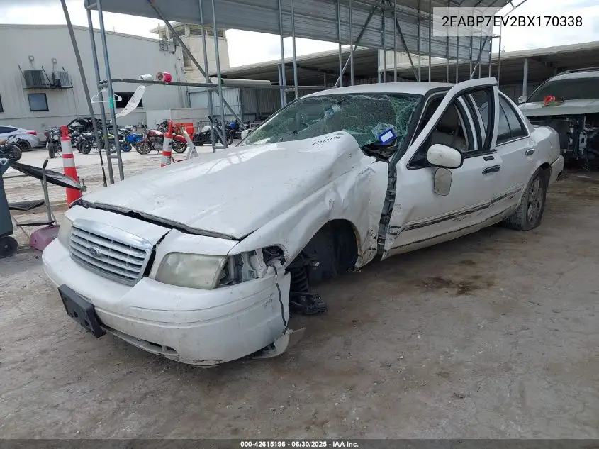 2011 Ford Crown Victoria Lx VIN: 2FABP7EV2BX170338 Lot: 42615196