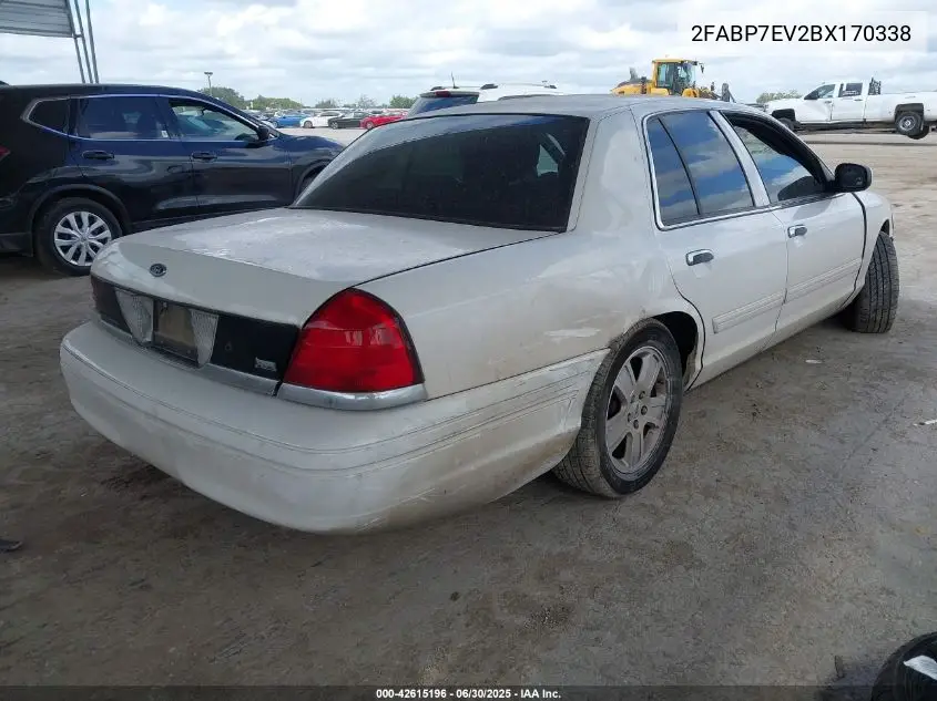 2011 Ford Crown Victoria Lx VIN: 2FABP7EV2BX170338 Lot: 42615196