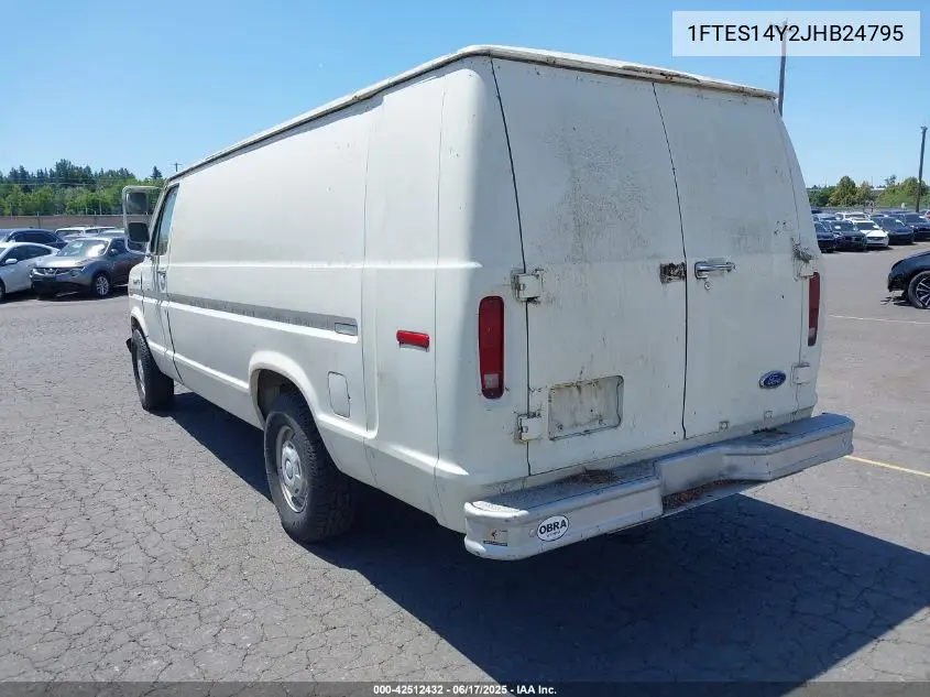 1988 Ford Econoline E150 Super Duty Van VIN: 1FTES14Y2JHB24795 Lot: 42512432