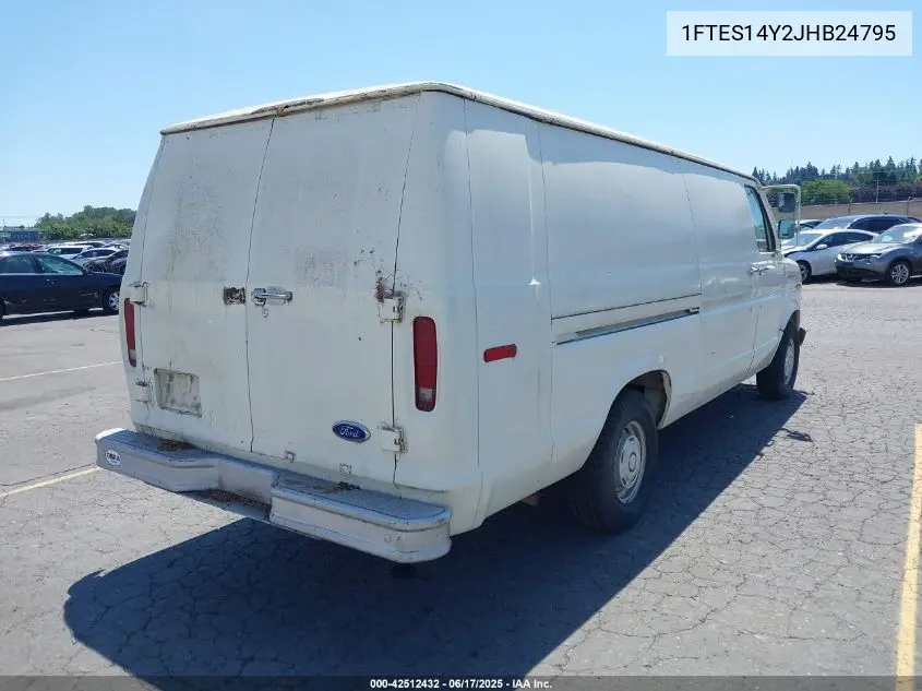 1988 Ford Econoline E150 Super Duty Van VIN: 1FTES14Y2JHB24795 Lot: 42512432