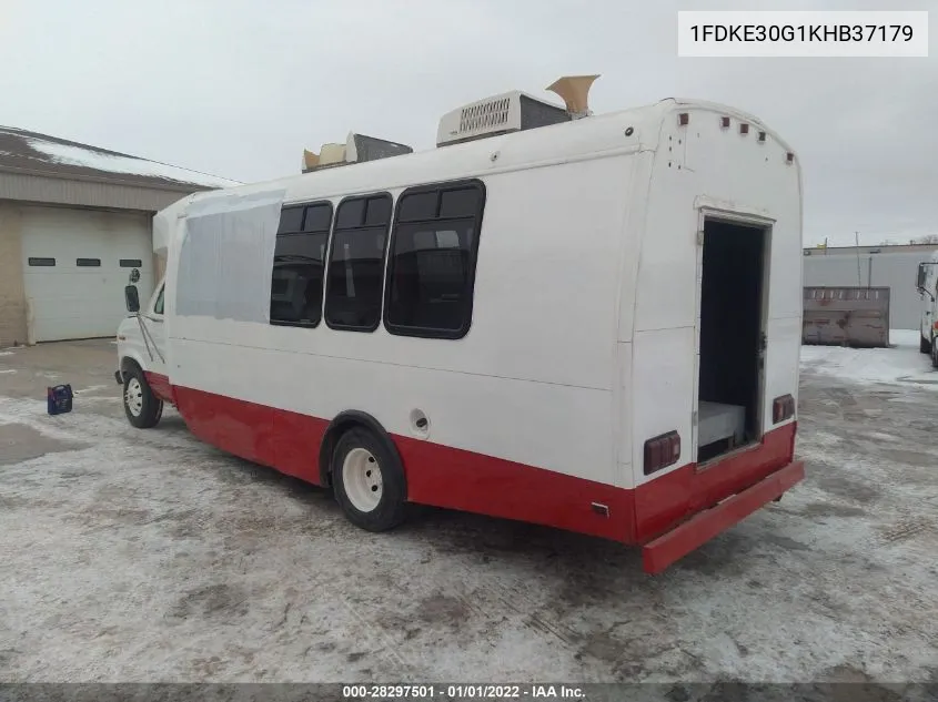 1989 Ford Econoline E350 Cutaway Van VIN: 1FDKE30G1KHB37179 Lot: 28297501
