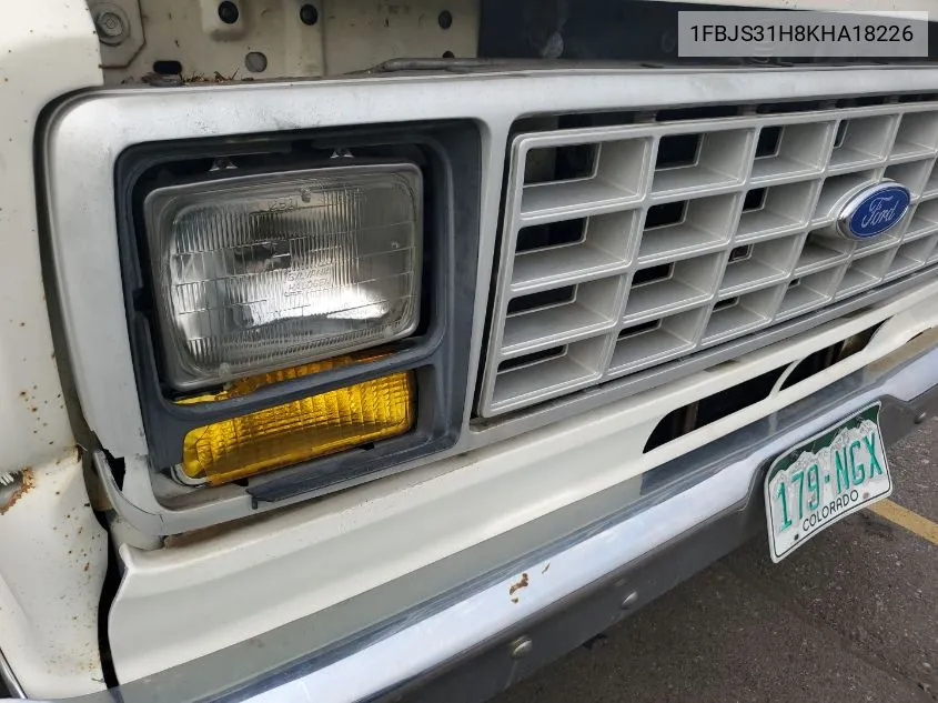 1989 Ford Econoline E350 Super Duty VIN: 1FBJS31H8KHA18226 Lot: 41383872