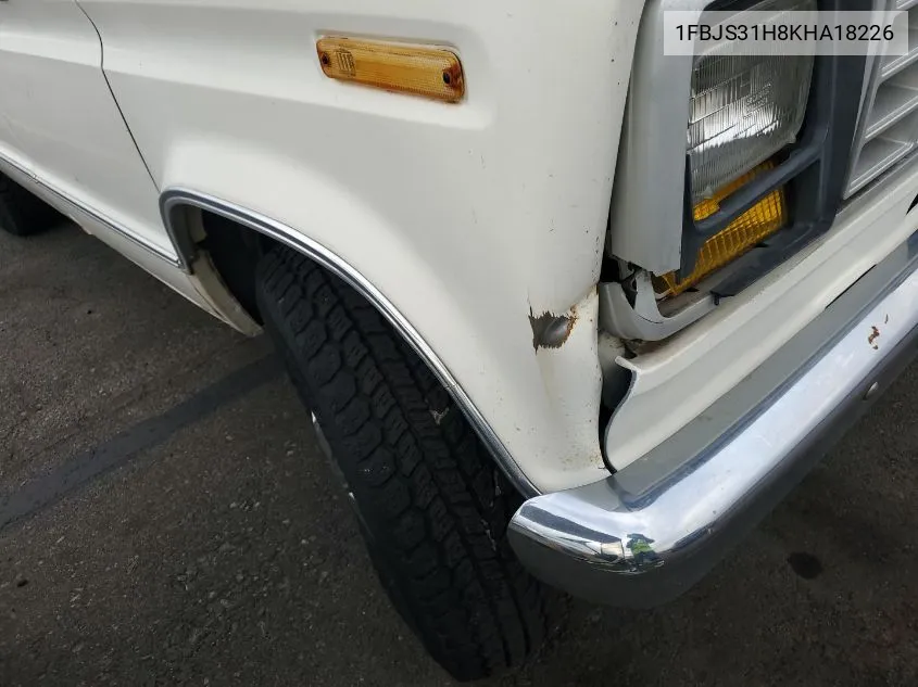 1989 Ford Econoline E350 Super Duty VIN: 1FBJS31H8KHA18226 Lot: 41383872
