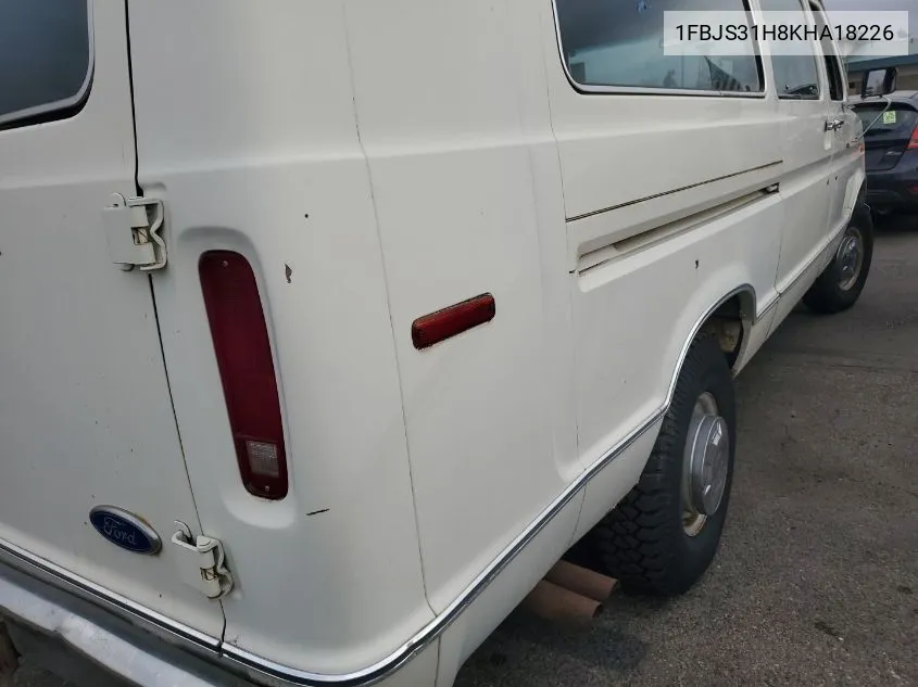 1989 Ford Econoline E350 Super Duty VIN: 1FBJS31H8KHA18226 Lot: 41383872