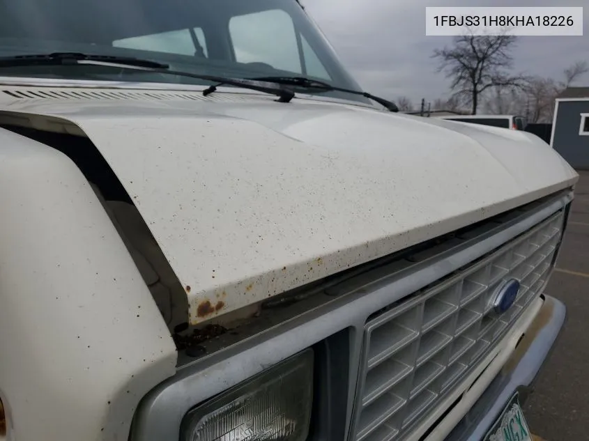 1989 Ford Econoline E350 Super Duty VIN: 1FBJS31H8KHA18226 Lot: 41383872