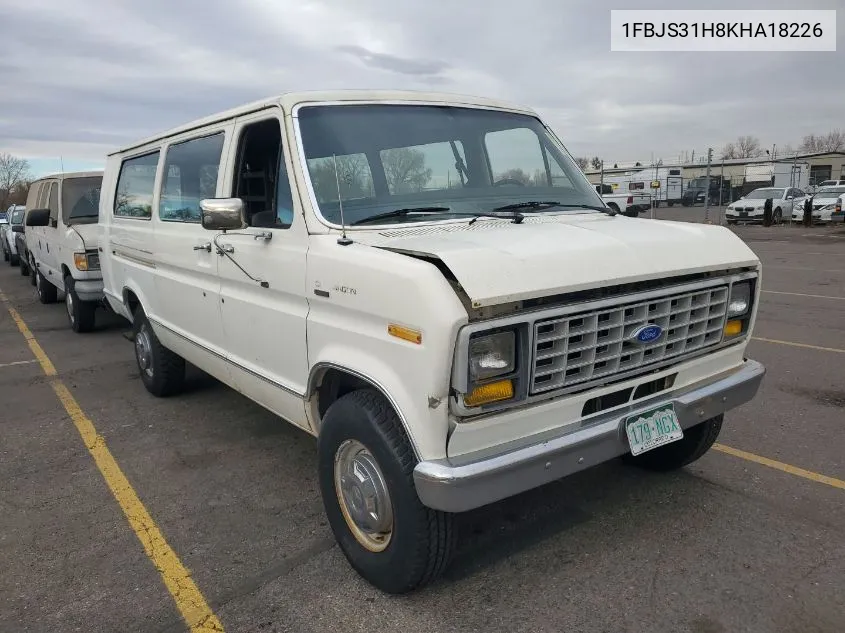 1989 Ford Econoline E350 Super Duty VIN: 1FBJS31H8KHA18226 Lot: 41383872