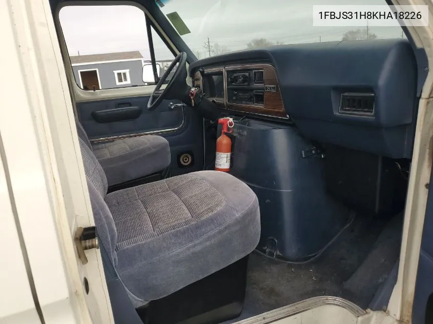 1989 Ford Econoline E350 Super Duty VIN: 1FBJS31H8KHA18226 Lot: 41383872