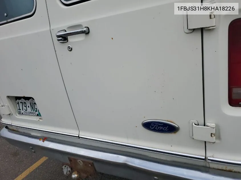 1989 Ford Econoline E350 Super Duty VIN: 1FBJS31H8KHA18226 Lot: 41383872