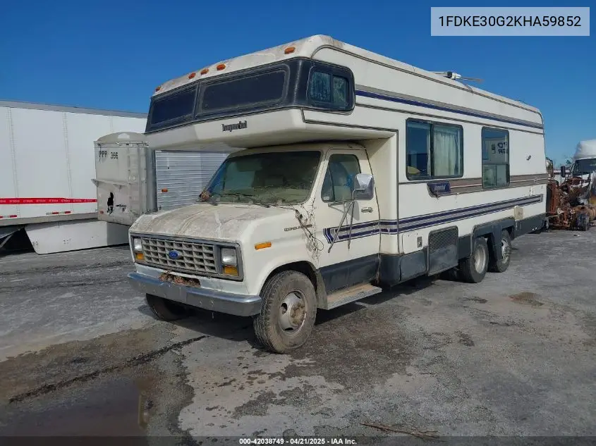1989 Ford Econoline E350 Cutaway Van VIN: 1FDKE30G2KHA59852 Lot: 42038749