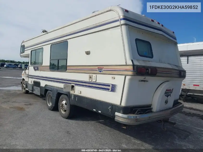 1989 Ford Econoline E350 Cutaway Van VIN: 1FDKE30G2KHA59852 Lot: 42038749