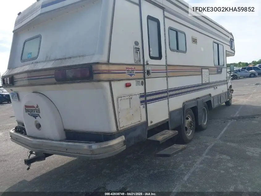 1989 Ford Econoline E350 Cutaway Van VIN: 1FDKE30G2KHA59852 Lot: 42038749