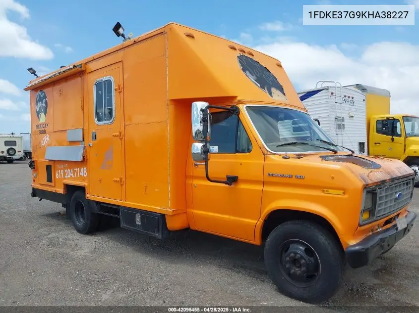 1989 Ford Econoline E350 Cutaway Van VIN: 1FDKE37G9KHA38227 Lot: 42095455