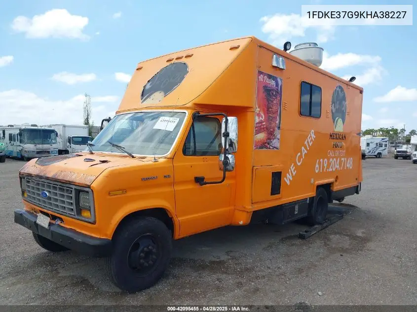 1989 Ford Econoline E350 Cutaway Van VIN: 1FDKE37G9KHA38227 Lot: 42095455