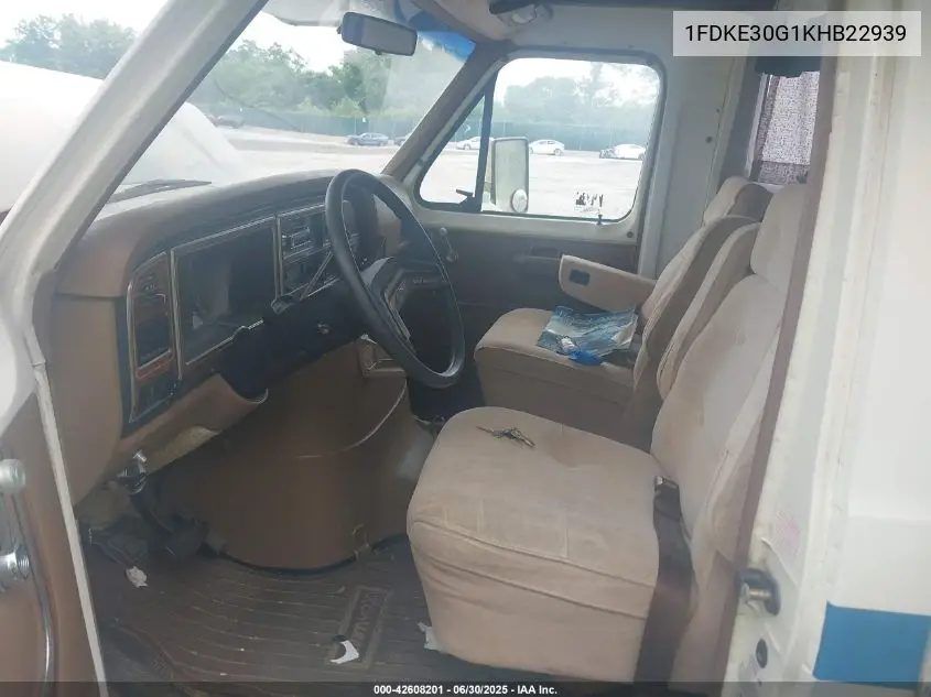 1989 Ford Econoline E350 Cutaway Van VIN: 1FDKE30G1KHB22939 Lot: 42608201