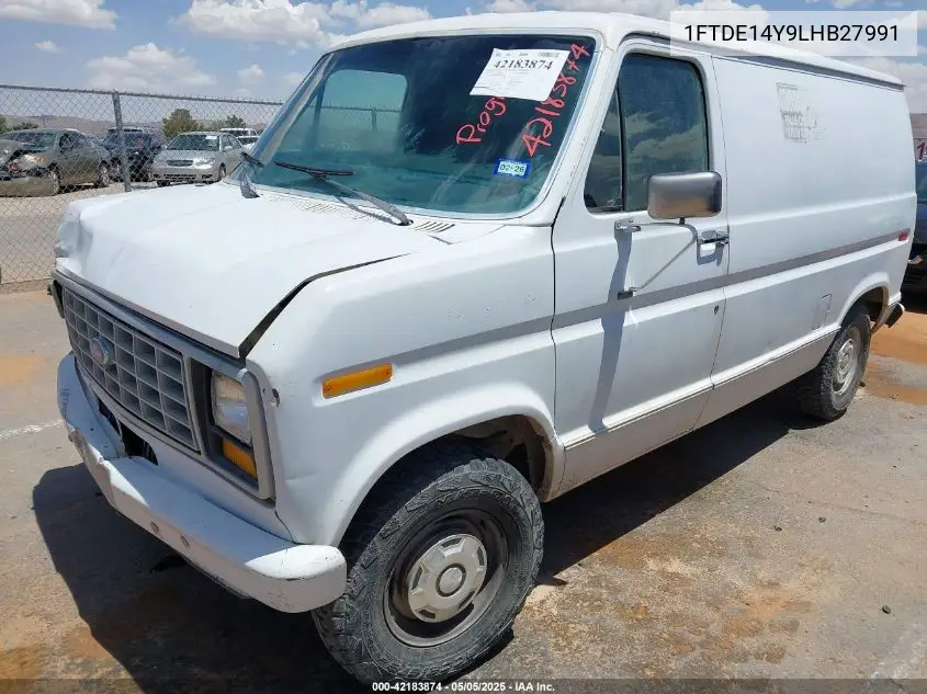 1990 Ford Econoline E150 Van VIN: 1FTDE14Y9LHB27991 Lot: 42183874