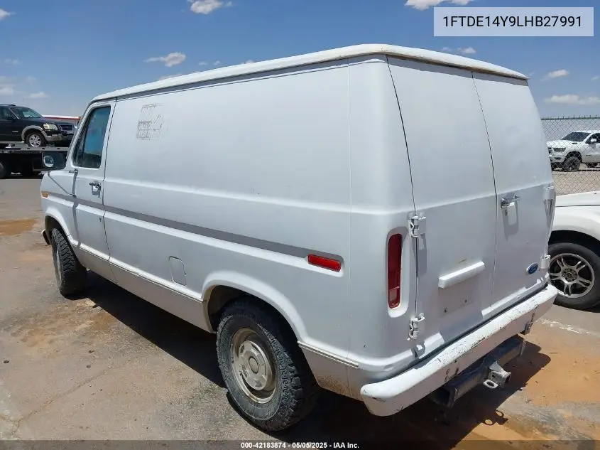 1990 Ford Econoline E150 Van VIN: 1FTDE14Y9LHB27991 Lot: 42183874