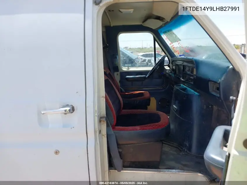 1990 Ford Econoline E150 Van VIN: 1FTDE14Y9LHB27991 Lot: 42183874
