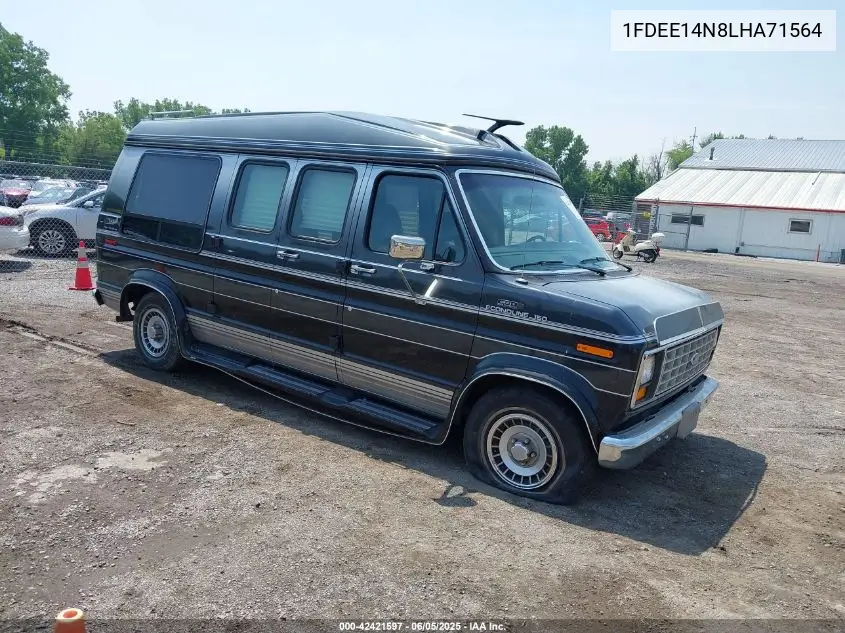 1990 Ford Econoline E150 Van VIN: 1FDEE14N8LHA71564 Lot: 42421597